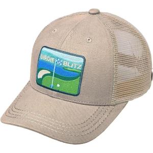 imageCC Mens Embroidered Patch Trucker Mesh Back Adjustable Snapback Baseball CapBirdie  Tan