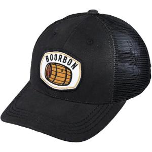 imageCC Mens Embroidered Patch Trucker Mesh Back Adjustable Snapback Baseball CapBourbon  Black