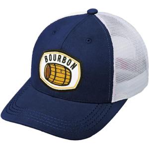 imageCC Mens Embroidered Patch Trucker Mesh Back Adjustable Snapback Baseball CapBourbon  Navy