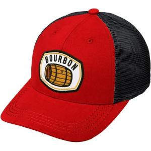 imageCC Mens Embroidered Patch Trucker Mesh Back Adjustable Snapback Baseball CapBourbon  Red