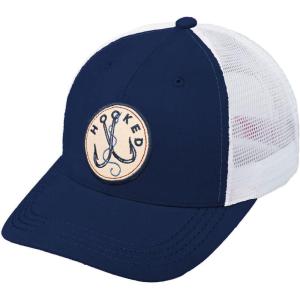imageCC Mens Embroidered Patch Trucker Mesh Back Adjustable Snapback Baseball CapHooked  Navy