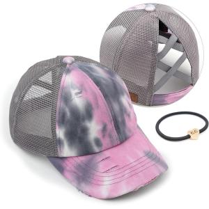 imageCC Ponycap Messy High Bun Ponytail Adjustable Glitter Mesh Trucker Baseball CapGrey  Mesh