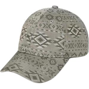 imageCC South Western Pattern Baseball Cap for Women Unisex  Adjustable Stretch Fit Aztec Pattern Daily Hat CapLt Grey