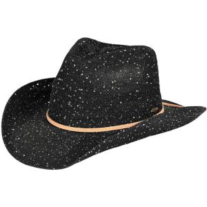 imageCC Sparkly Sequin Cowboy Hat with Suede String TrimBlack