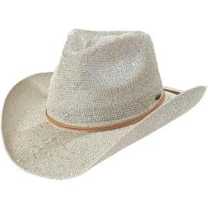 imageCC Sparkly Sequin Cowboy Hat with Suede String TrimPearl