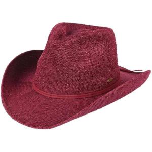 imageCC Sparkly Sequin Cowboy Hat with Suede String TrimRed