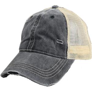 imageCC Unisex Adjustable Trucker Baseball Cap HatBlack