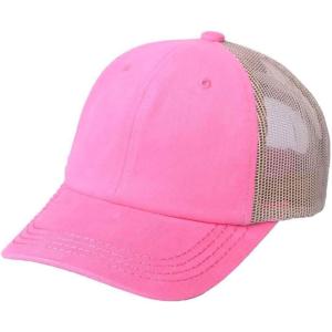 imageCC Unisex Adjustable Trucker Baseball Cap HatCotton Brushed Pink