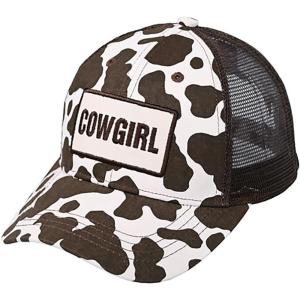 imageCC Unisex Adjustable Trucker Baseball Cap HatCow Pattern  Brown