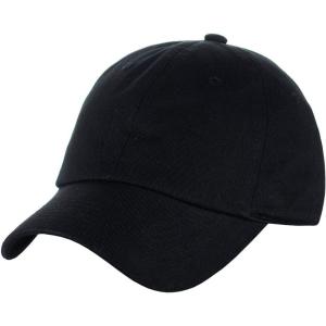 imageCC Unisex Classic Blank Low Profile Cotton Unconstructed Baseball Cap Dad HatBlack