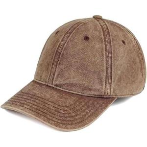 imageCC Unisex Classic Blank Low Profile Cotton Unconstructed Baseball Cap Dad HatDistressed Brown