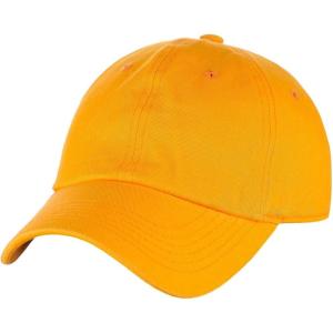 imageCC Unisex Classic Blank Low Profile Cotton Unconstructed Baseball Cap Dad HatGold