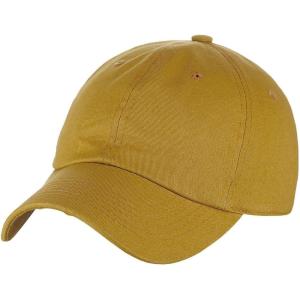 imageCC Unisex Classic Blank Low Profile Cotton Unconstructed Baseball Cap Dad HatMustard