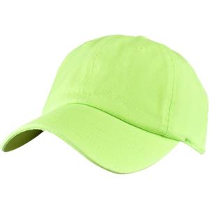 imageCC Unisex Classic Blank Low Profile Cotton Unconstructed Baseball Cap Dad HatNeon Yellow