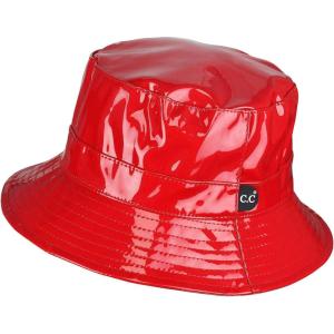 imageCC Womens All Season Foldable Waterproof Rain Bucket HatRed