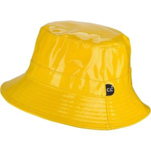 imageCC Womens All Season Foldable Waterproof Rain Bucket HatYellow