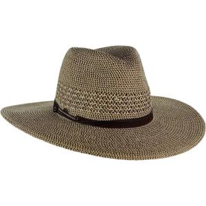 imageCC Womens String ampamp Faux Suede Band Wide Brim Weaved Panama Summer Sun HatBrown Combo