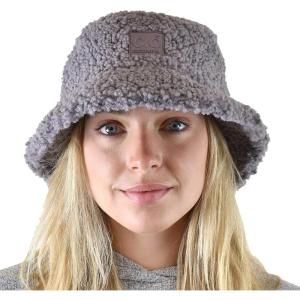 imageCC Womens Winter Faux Fur Teddy Style Fisherman Bucket HatGray