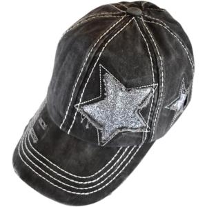 imageCC womens BaseballBlack Silver Glitter Stars
