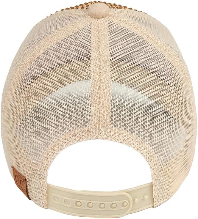 imageCC Baseball Cap for UnisexRhinestone Netbeige