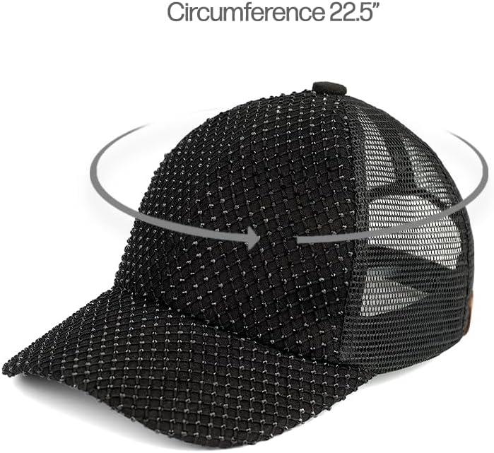 imageCC Baseball Cap for UnisexRhinestone Netblack