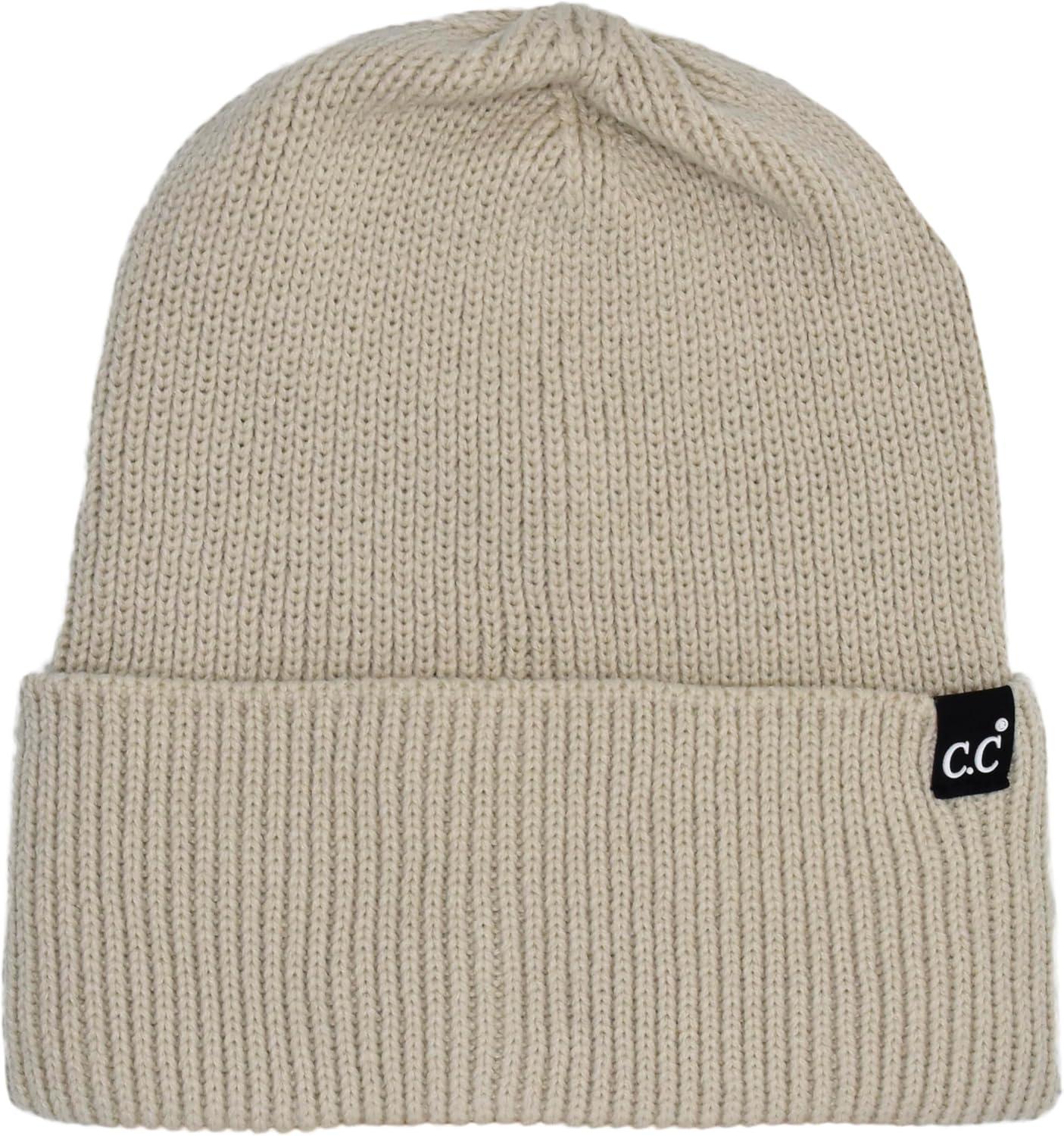 imageCC Beanie Mens and Womens Insulated Knit Cuffed BeanieBeige