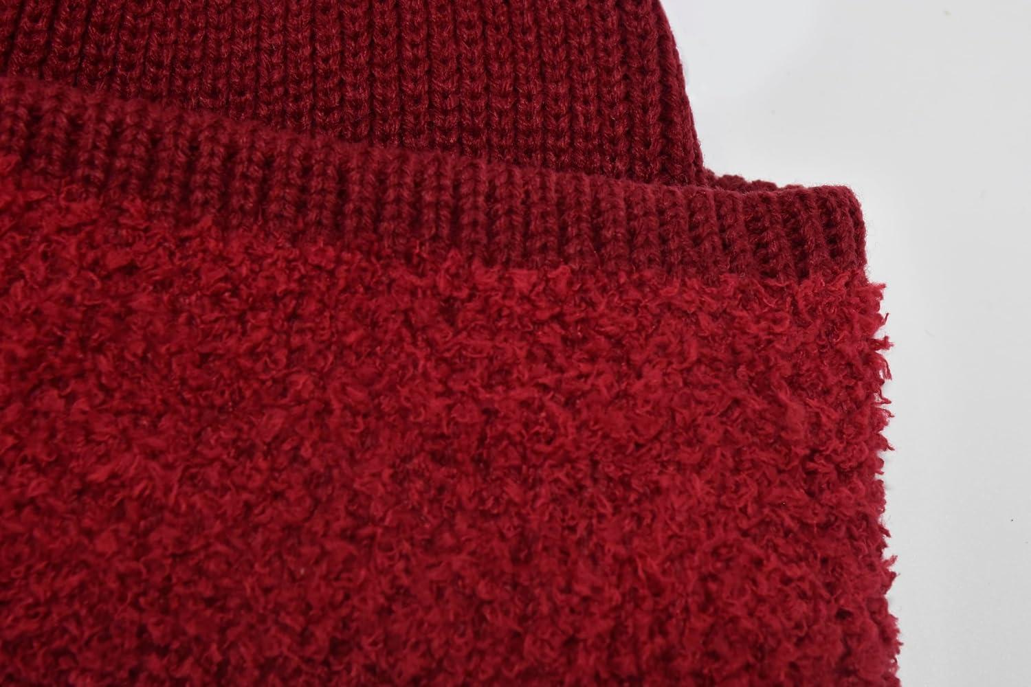 imageCC Beanie Mens and Womens Insulated Knit Cuffed BeanieBurgundy Red