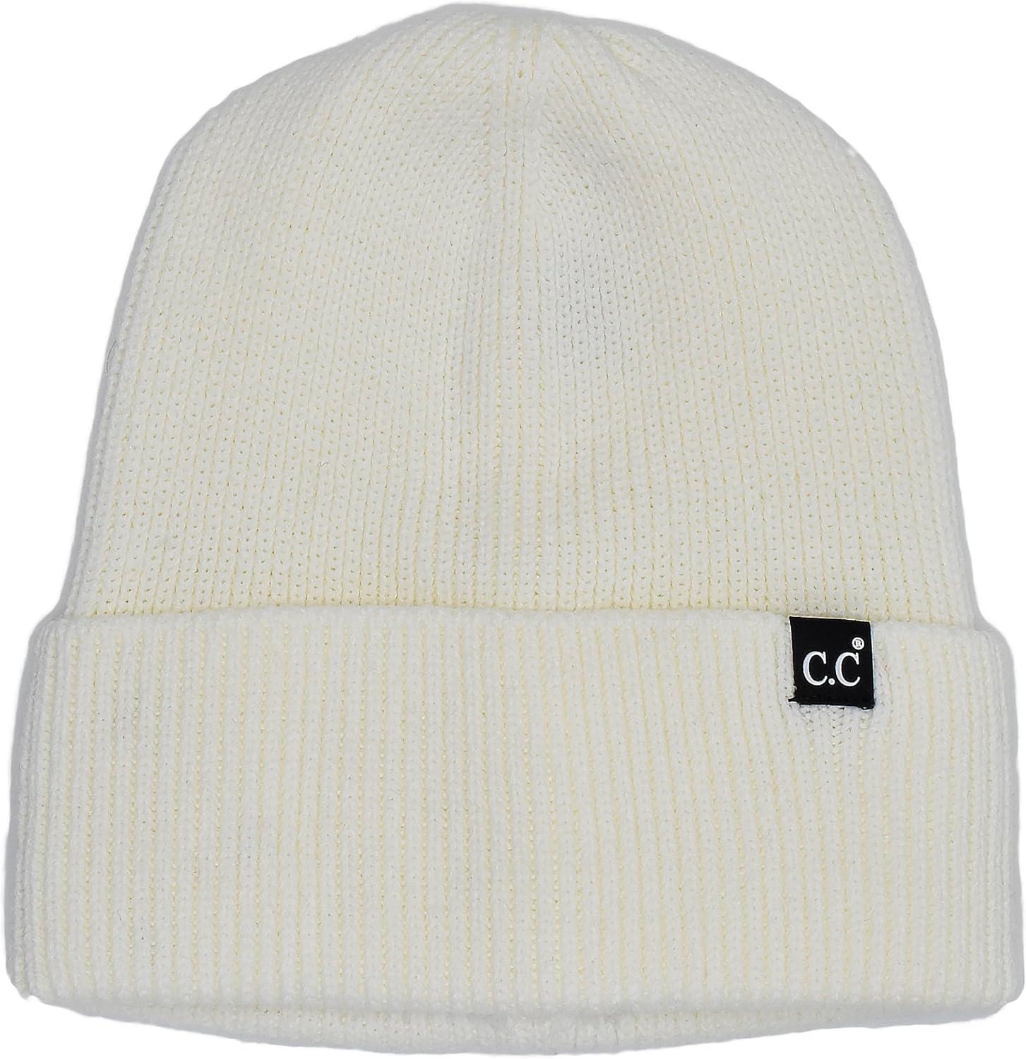 imageCC Beanie Mens and Womens Insulated Knit Cuffed BeanieIvory  Off White