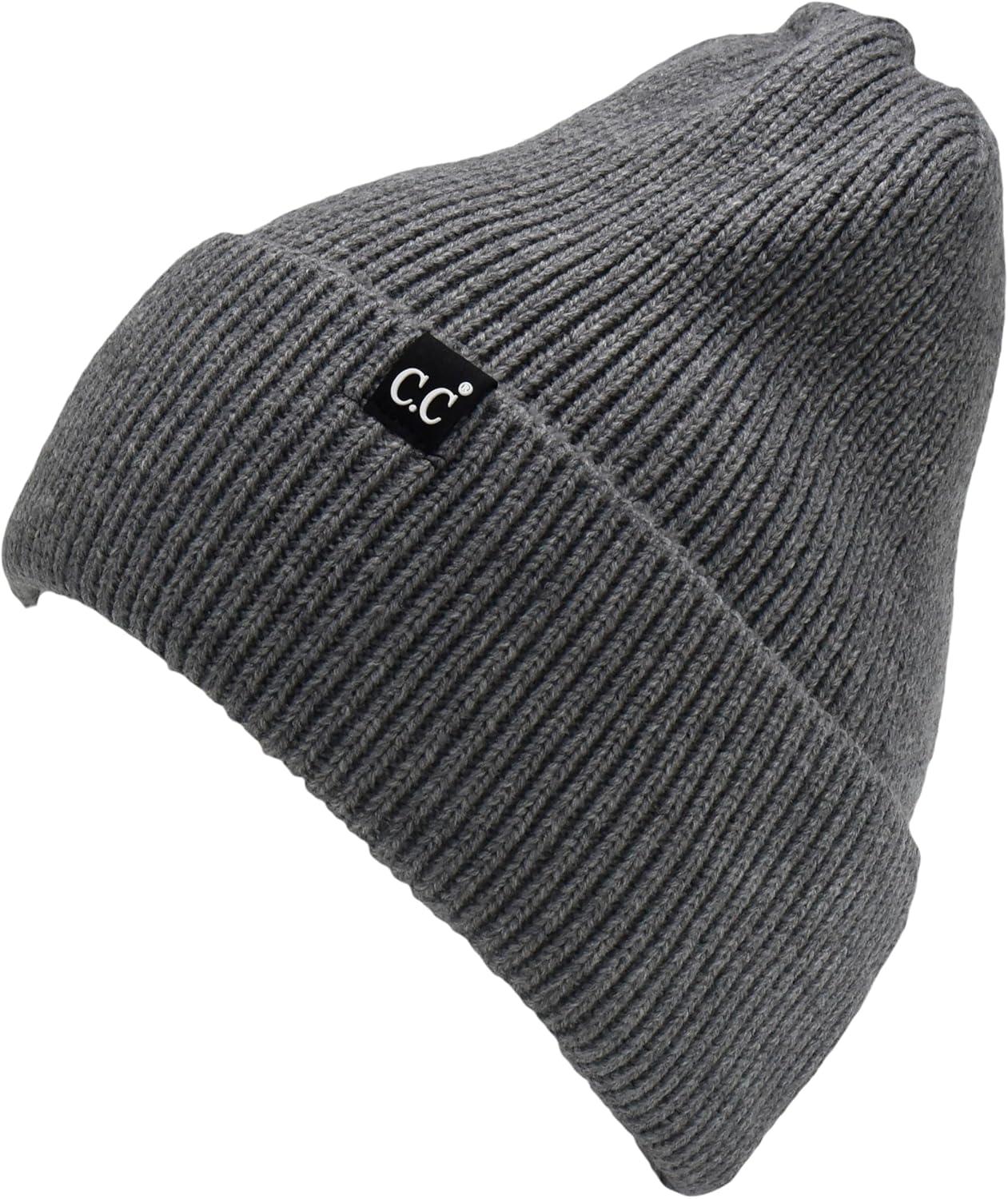 imageCC Beanie Mens and Womens Insulated Knit Cuffed BeanieLight Melange Grey