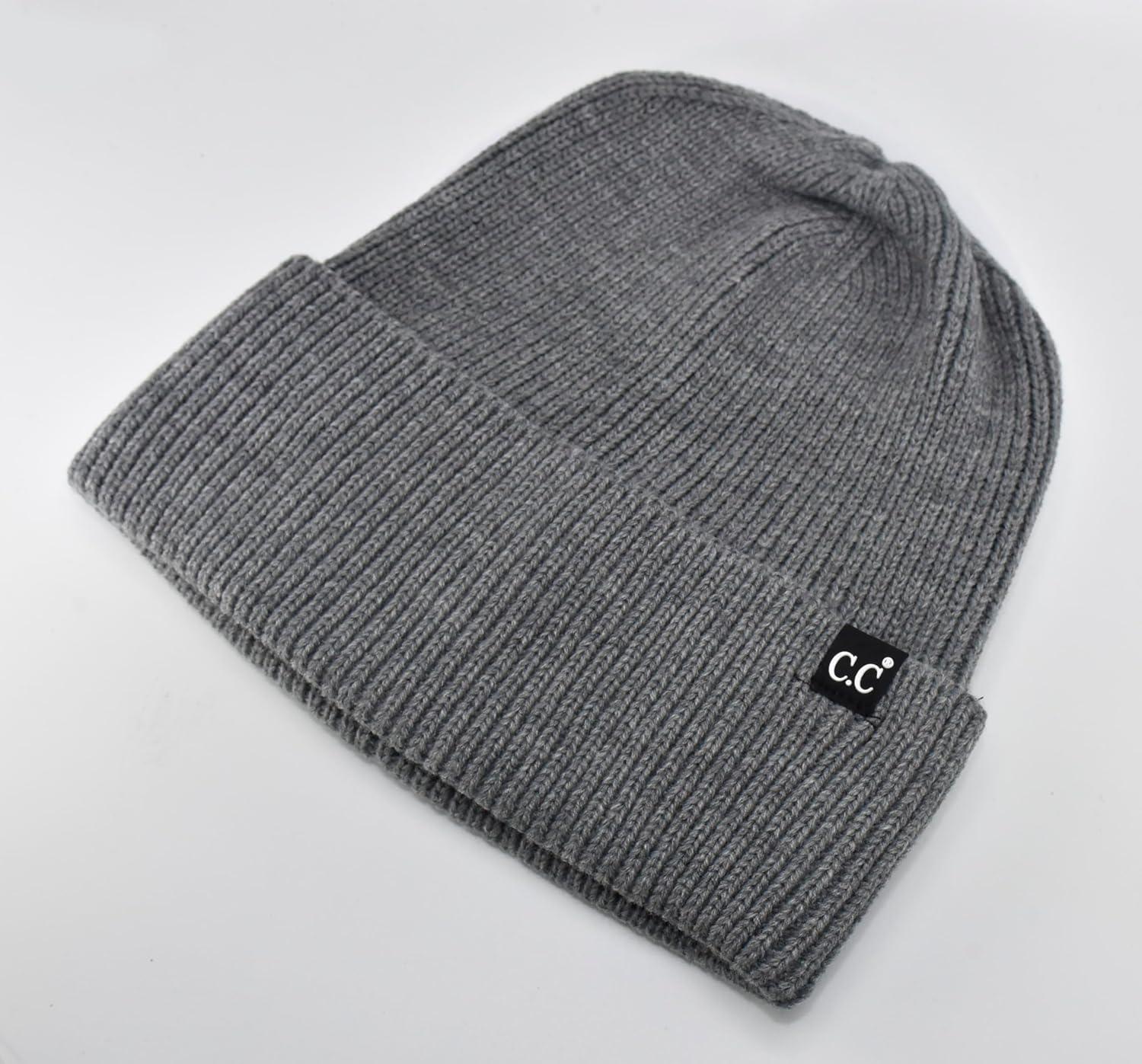 imageCC Beanie Mens and Womens Insulated Knit Cuffed BeanieLight Melange Grey