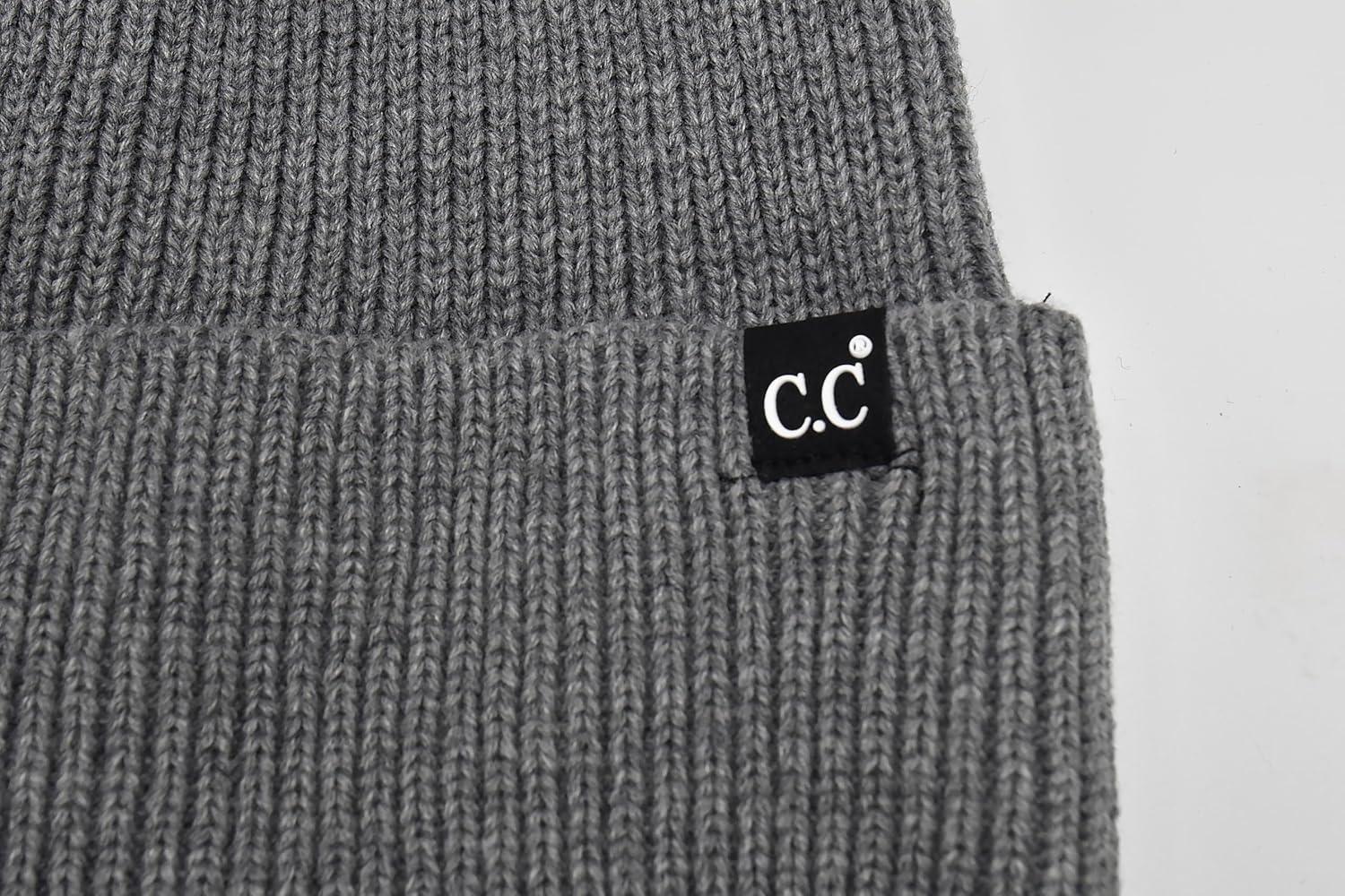 imageCC Beanie Mens and Womens Insulated Knit Cuffed BeanieLight Melange Grey