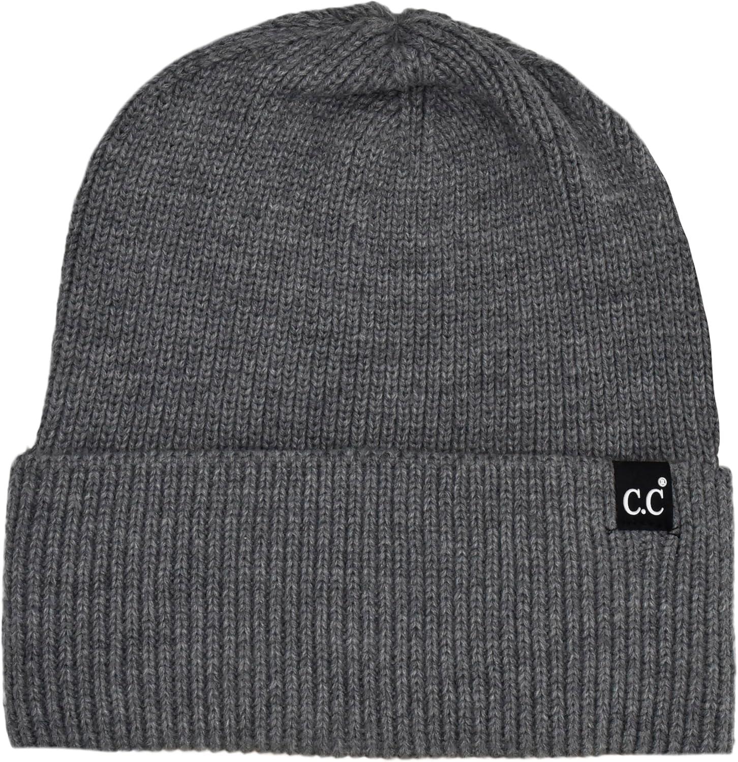 imageCC Beanie Mens and Womens Insulated Knit Cuffed BeanieLight Melange Grey