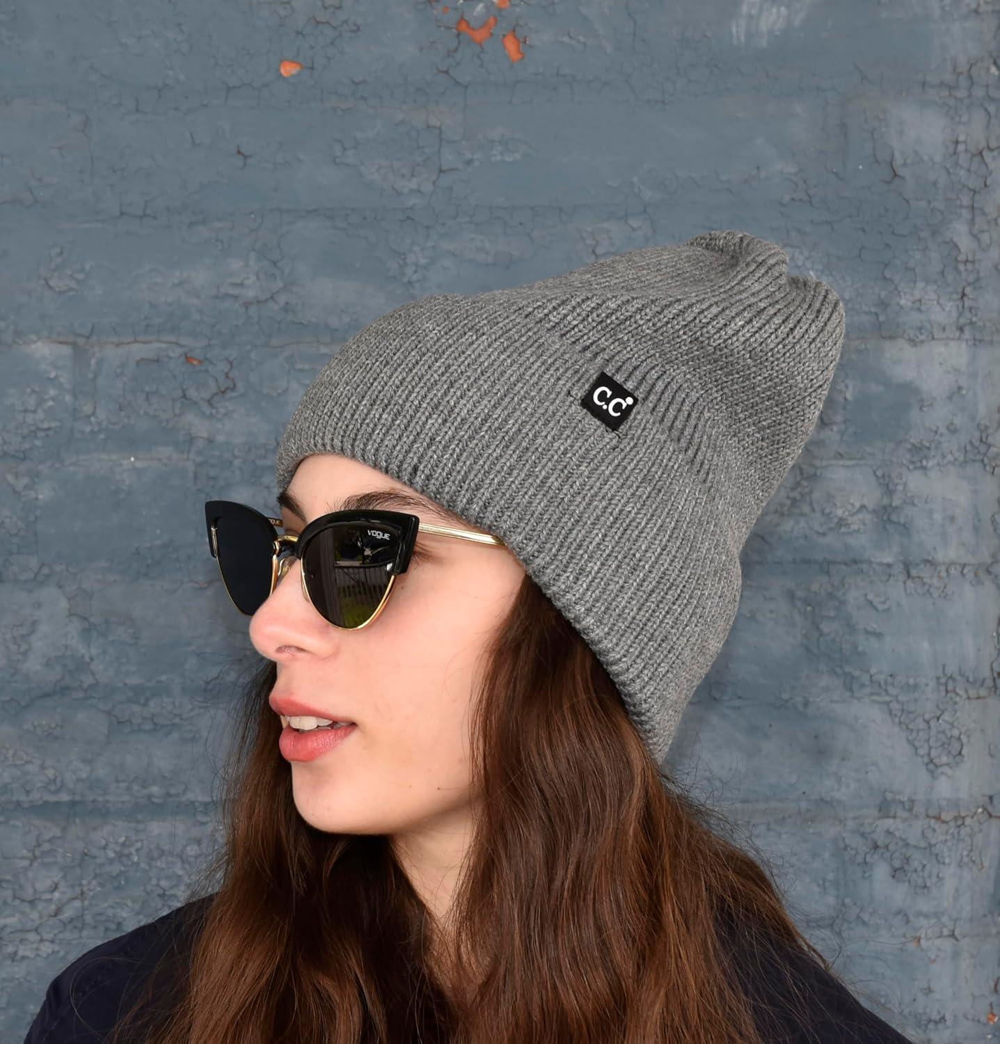imageCC Beanie Mens and Womens Insulated Knit Cuffed BeanieLight Melange Grey