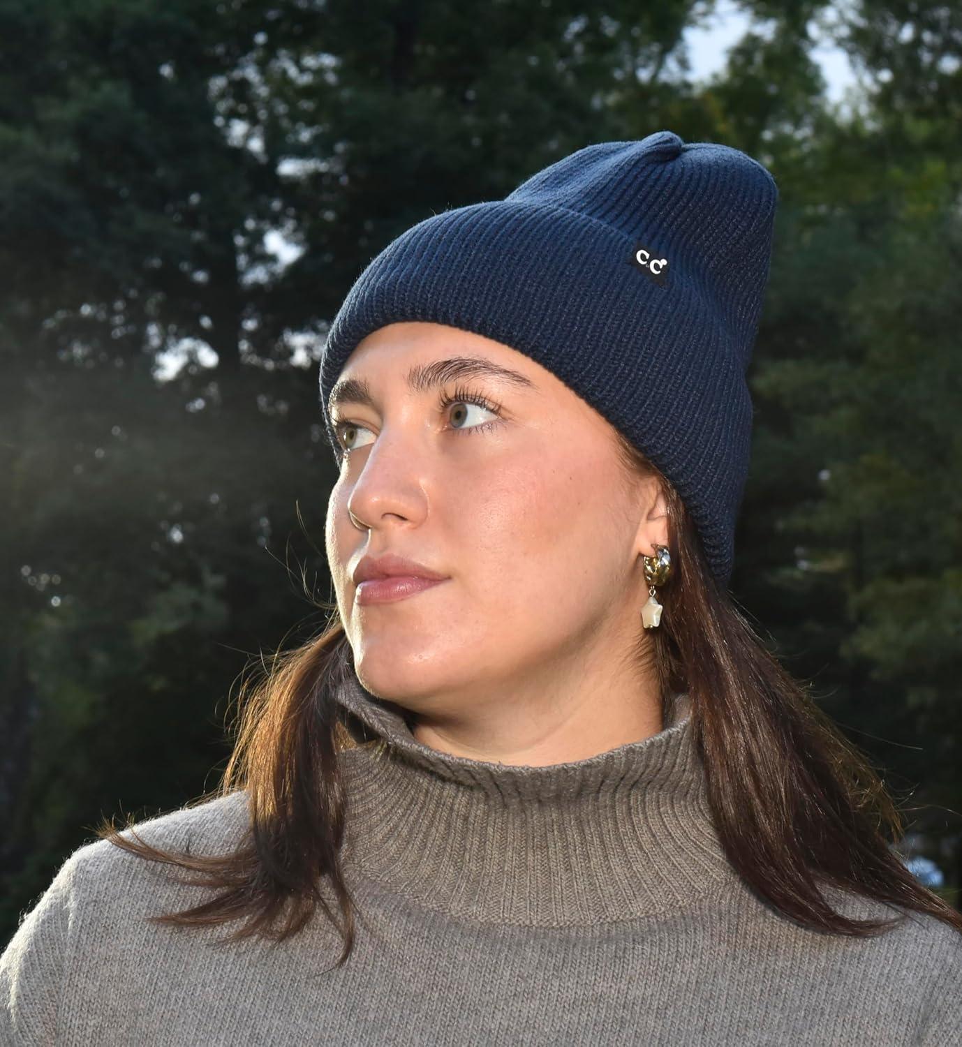 imageCC Beanie Mens and Womens Insulated Knit Cuffed BeanieNavy Blue