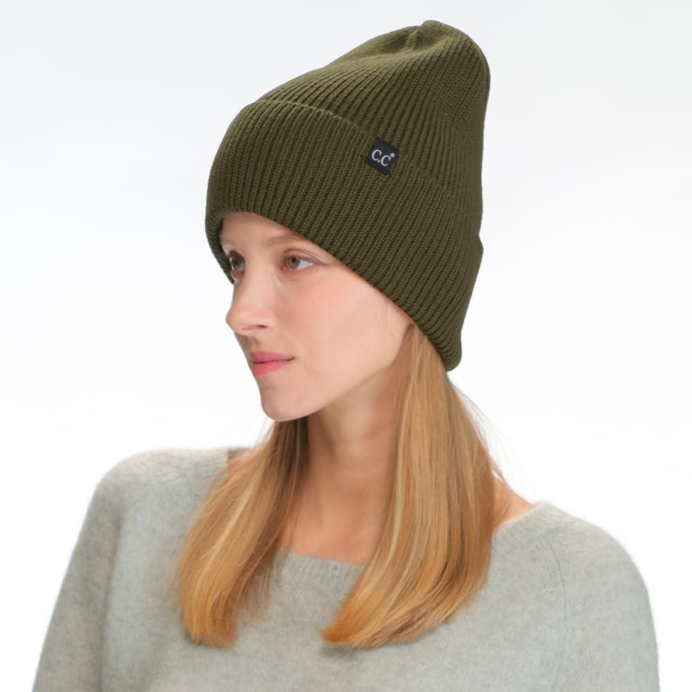imageCC Beanie Mens and Womens Insulated Knit Cuffed BeanieNew Dark Olive Green