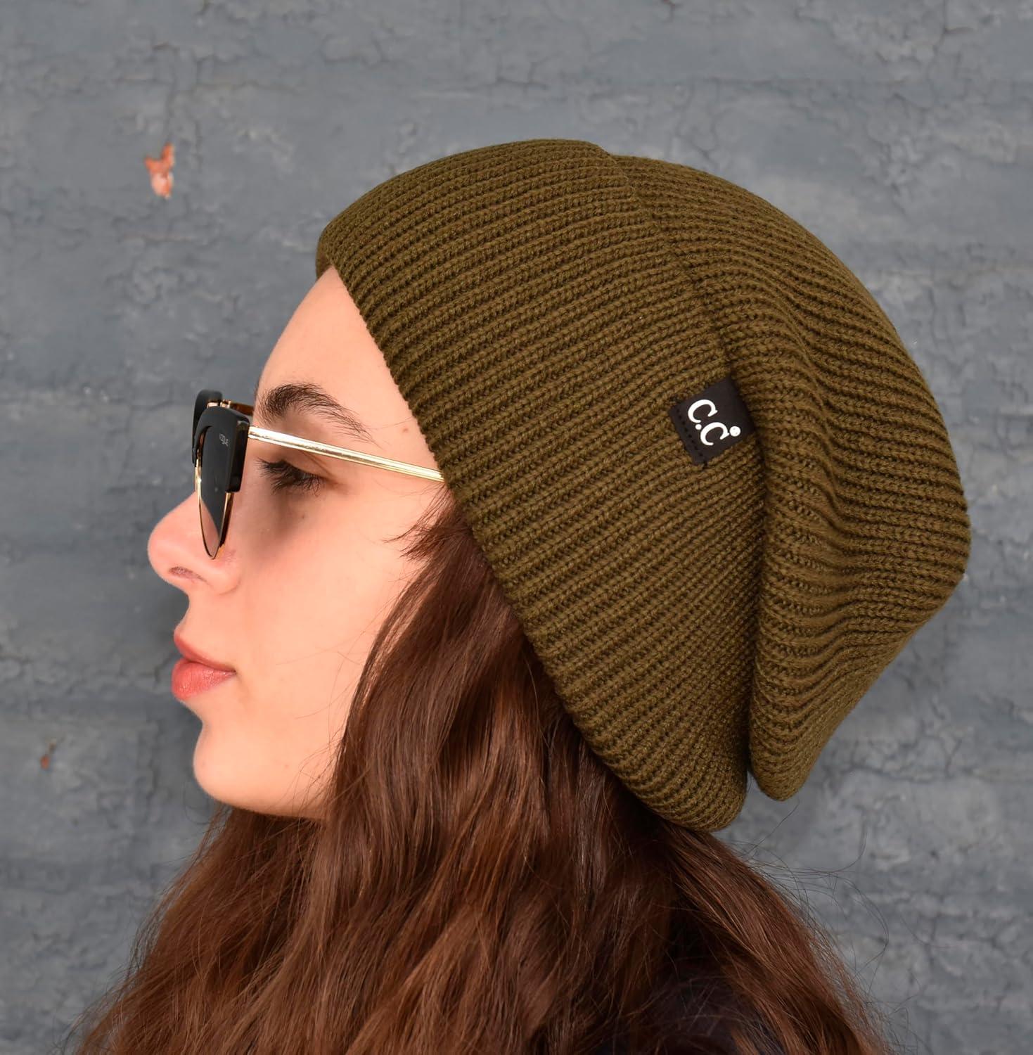 imageCC Beanie Mens and Womens Insulated Knit Cuffed BeanieNew Dark Olive Green
