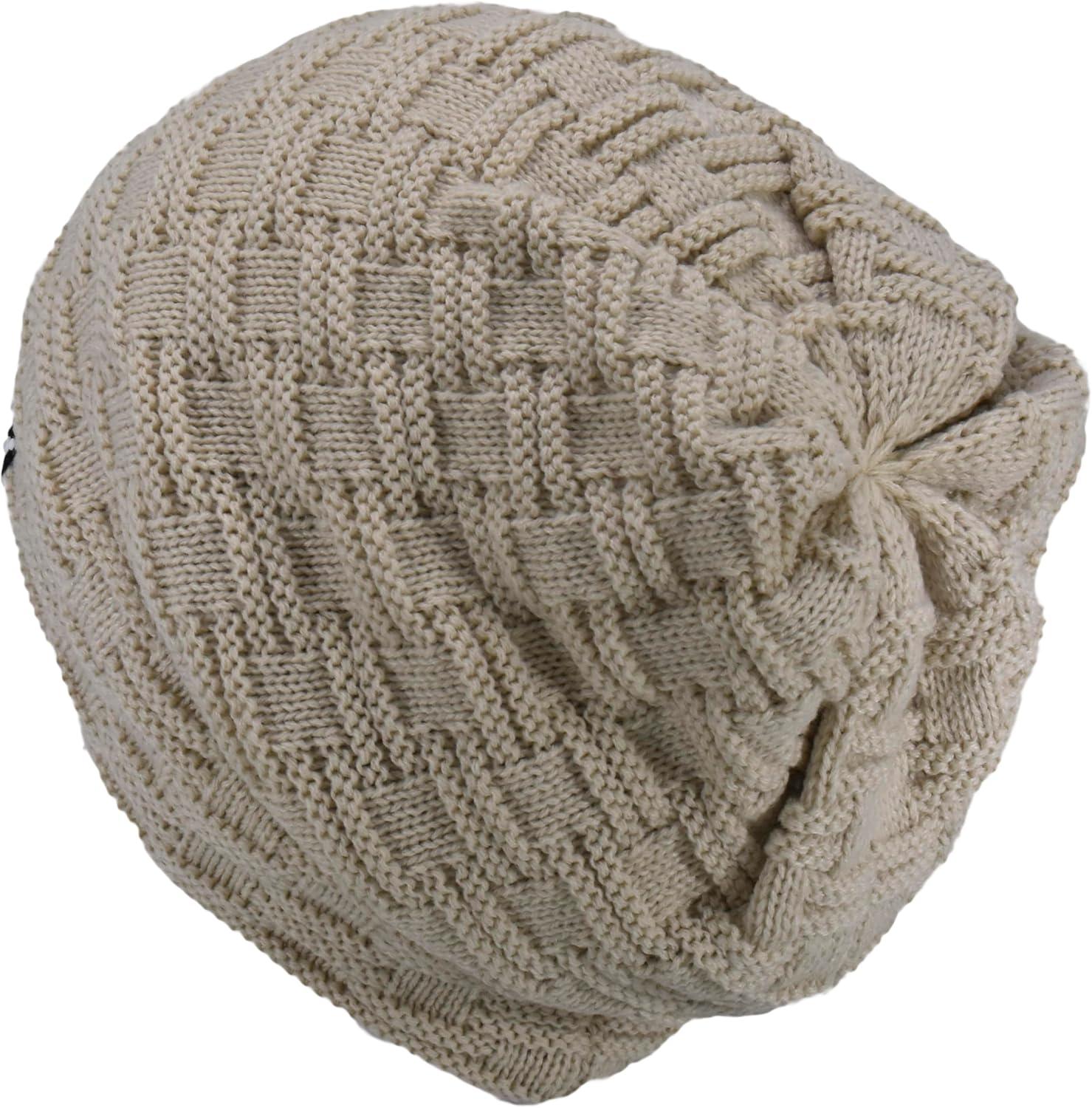 imageCC Beanie Thick Fuzzy Fleece Lined Knit BeanieBeige