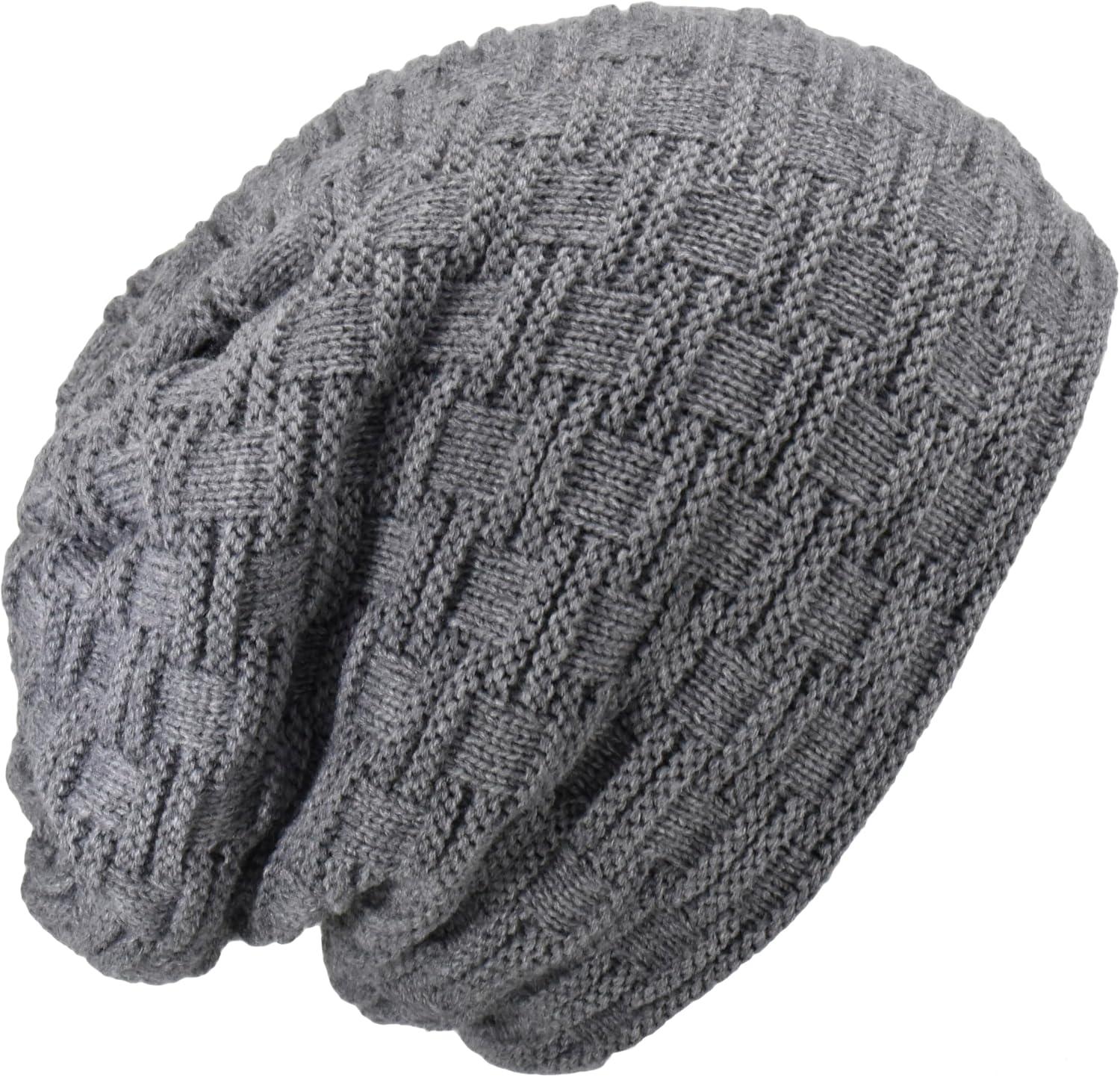 imageCC Beanie Thick Fuzzy Fleece Lined Knit BeanieLight Melange Grey