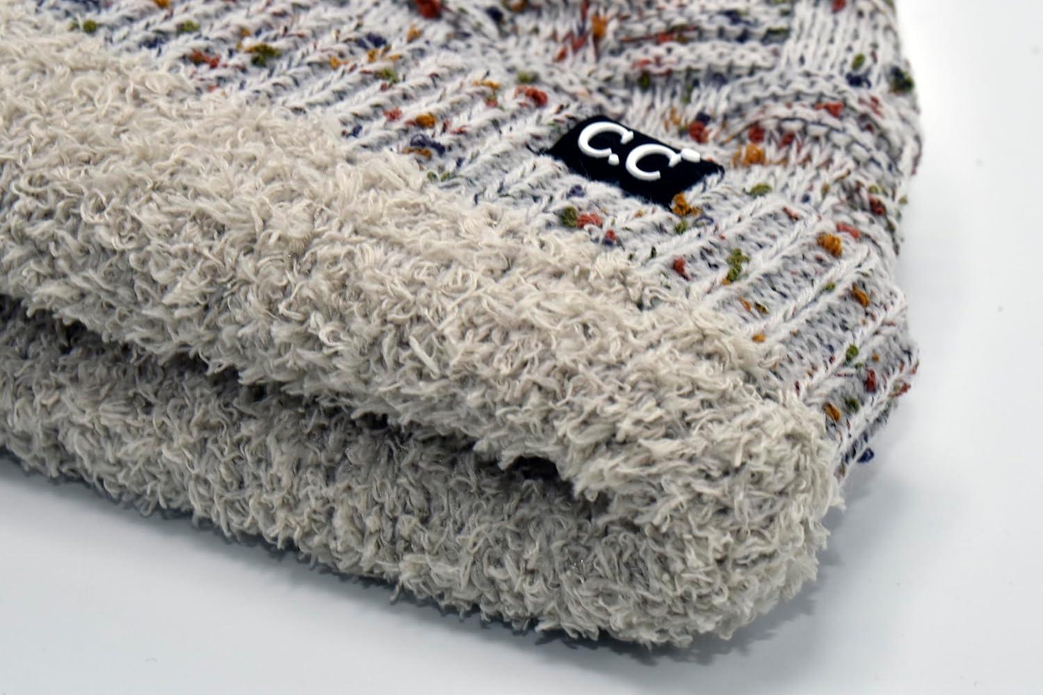 imageCC Beanie Thick Fuzzy Fleece Lined Knit BeanieOatmeal