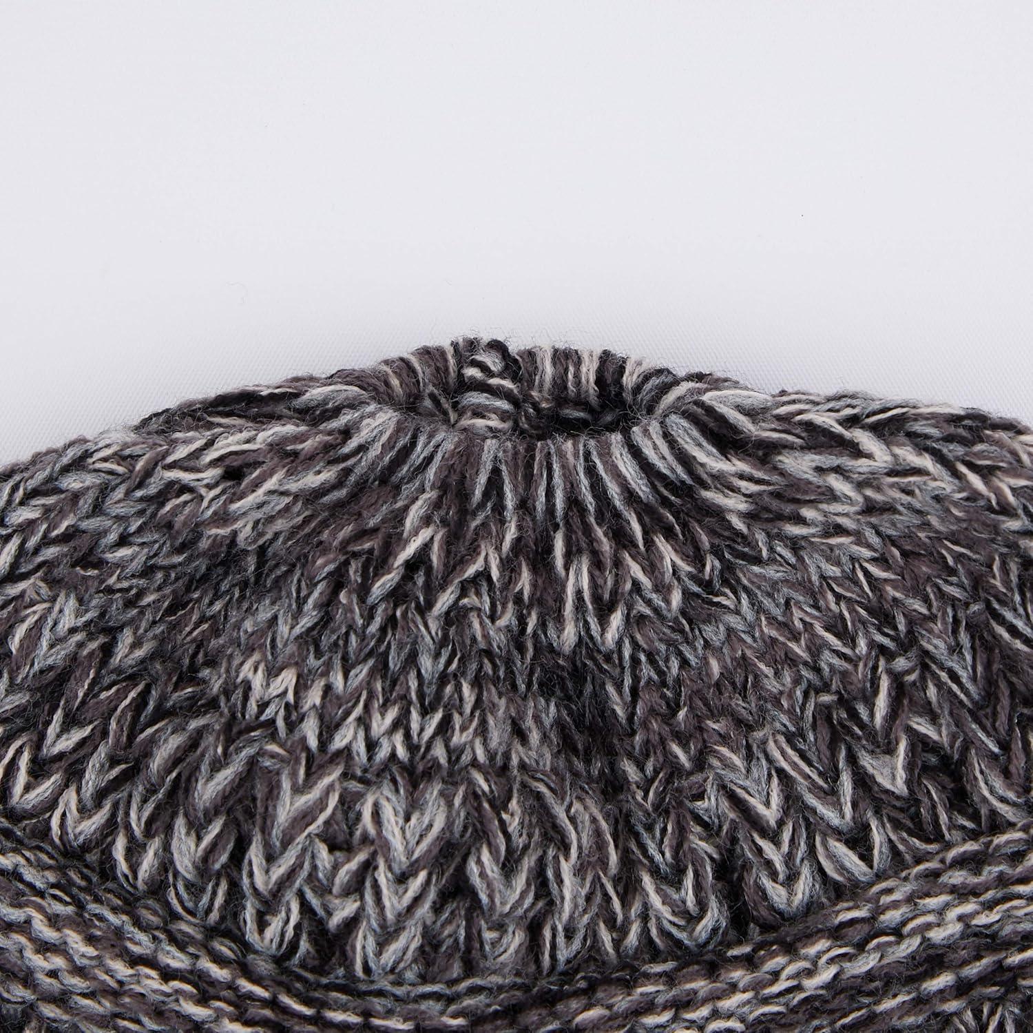 imageCC Exclusives Soft Stretch Cable Knit Messy Bun Ponytail Beanie Winter Hat for Women MB20AGrey Multi31