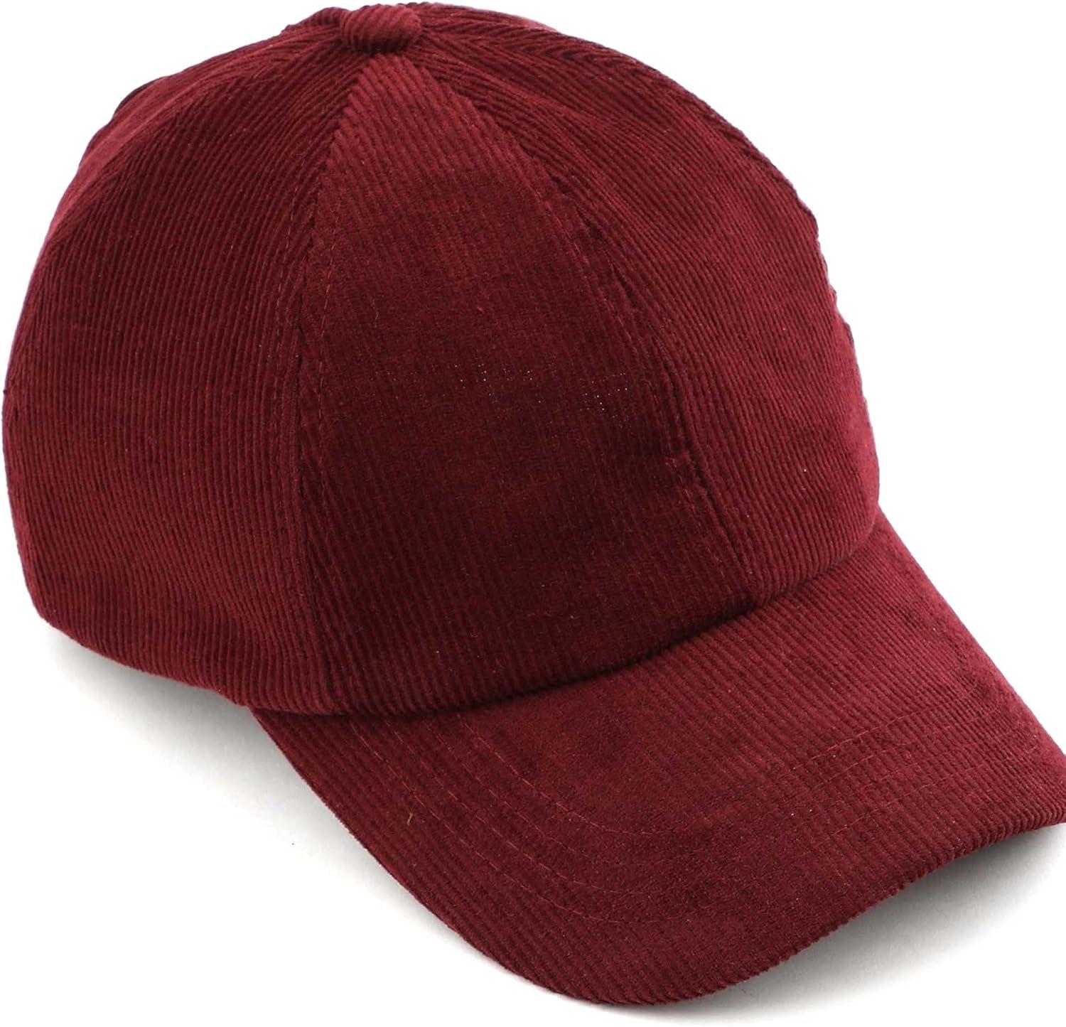 imageCC Exclusives Stone Washed Corduroy CrissCross Ponytail Baseball Cap for Women Adjustable High Bun HatBerry