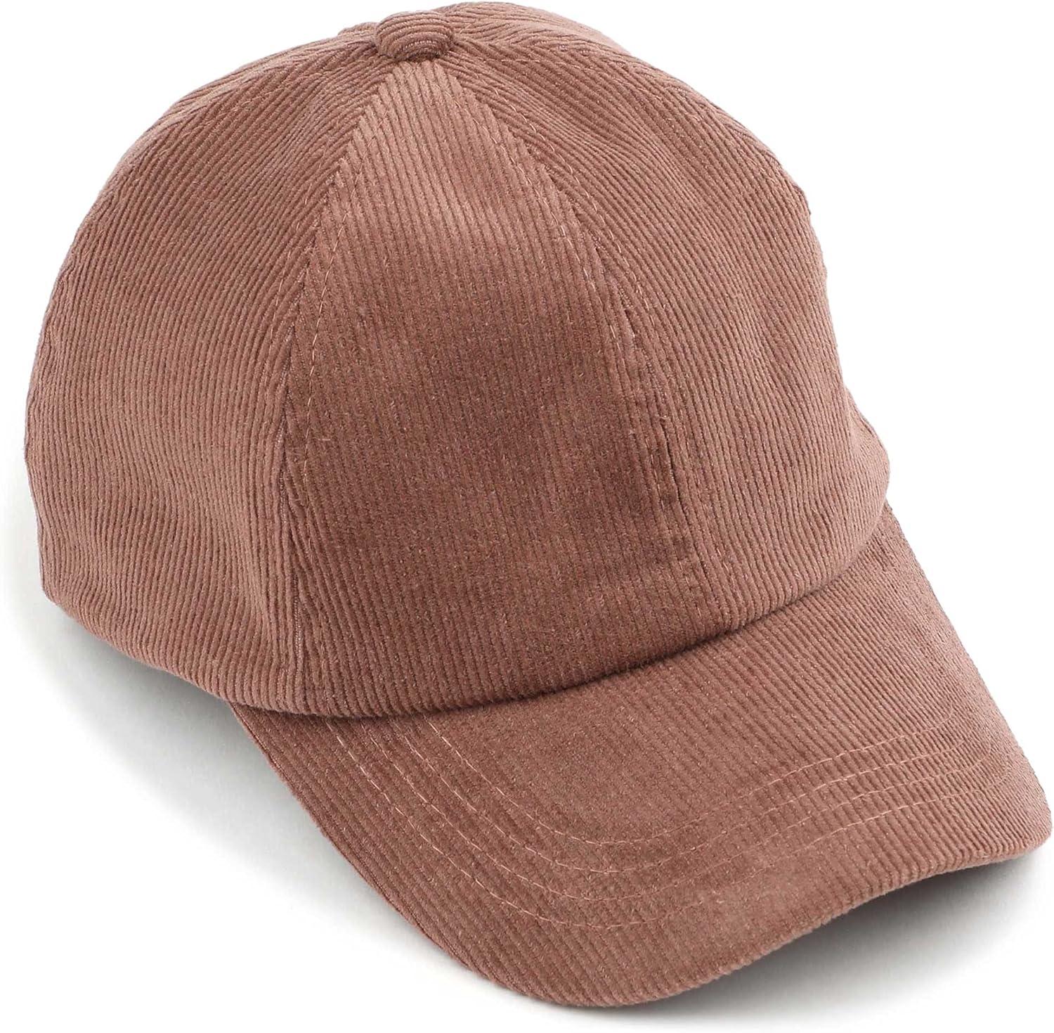 imageCC Exclusives Stone Washed Corduroy CrissCross Ponytail Baseball Cap for Women Adjustable High Bun HatTaupe