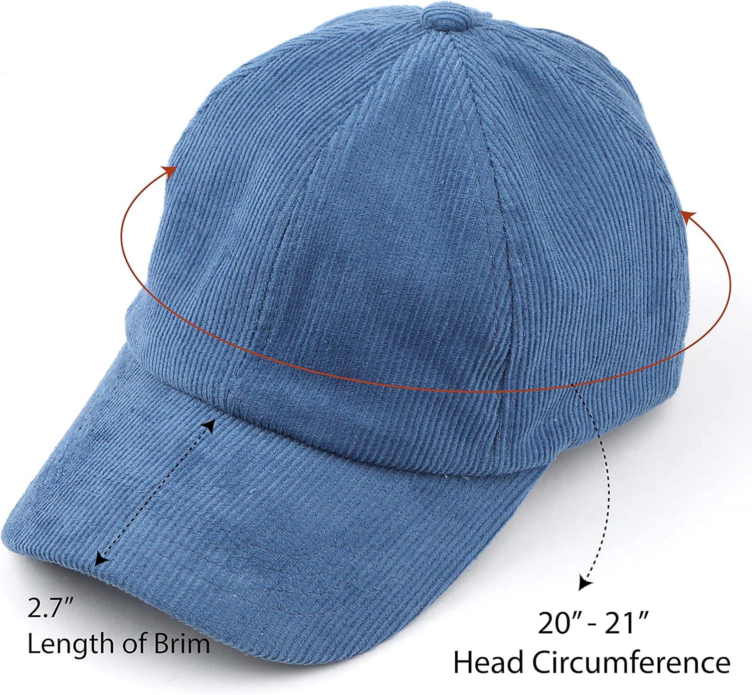imageCC Exclusives Stone Washed Corduroy CrissCross Ponytail Baseball Cap for Women Adjustable High Bun HatTeal