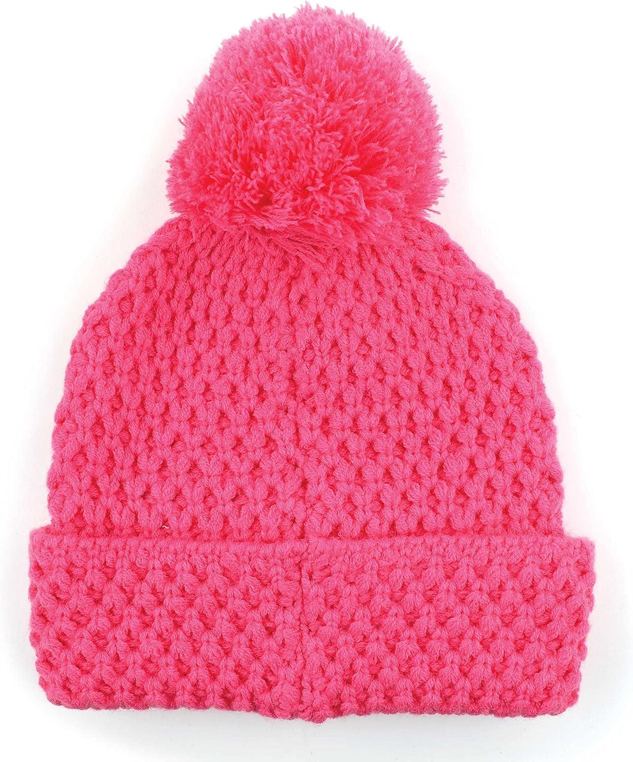 imageCC Exclusives Womens Winter Seed Stitched Confetti Pom Beanie Hat HAT1816HAT2214HAT2085HAT3841Bee Stitch Patterncandy Pink