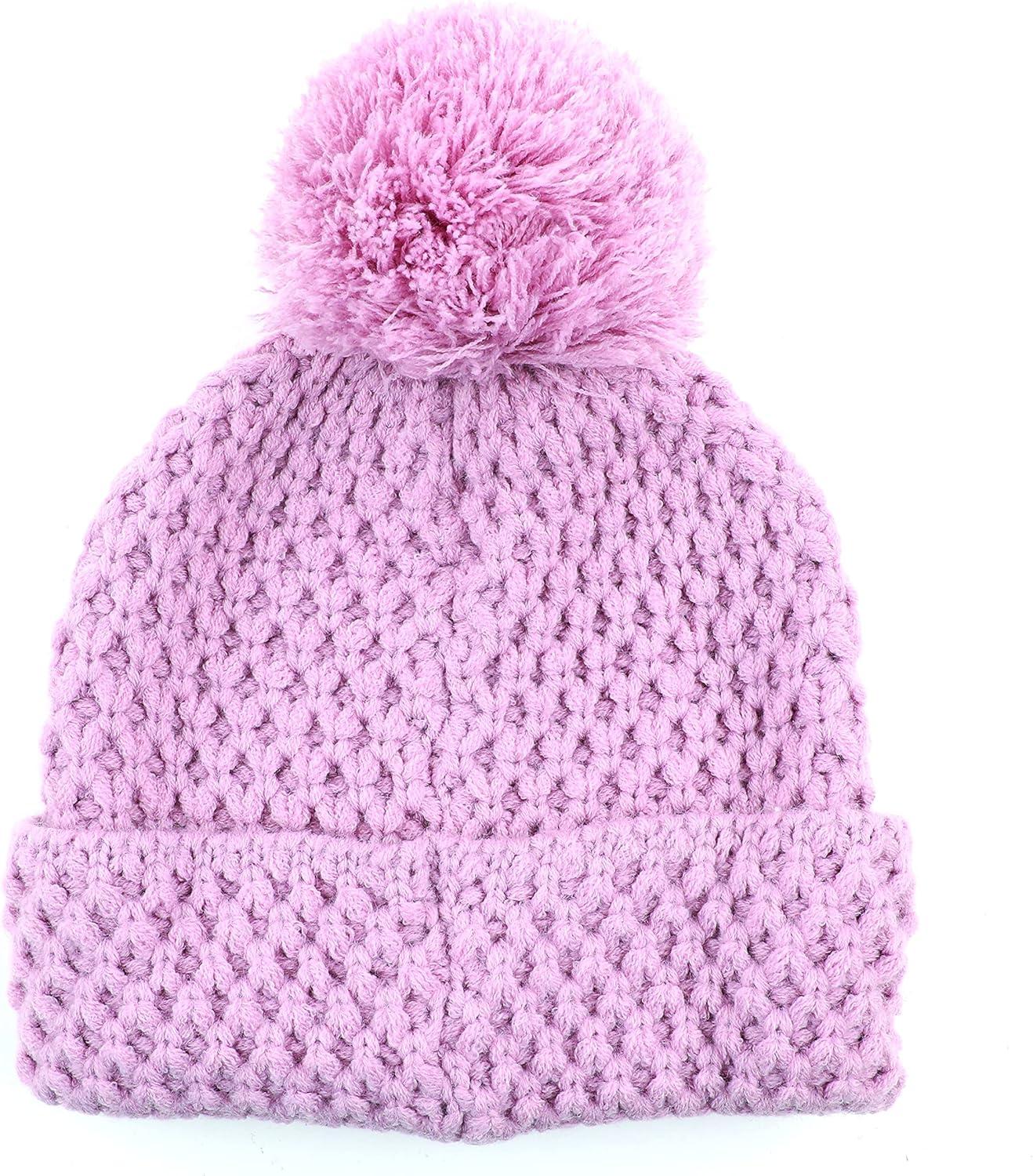 imageCC Exclusives Womens Winter Seed Stitched Confetti Pom Beanie Hat HAT1816HAT2214HAT2085HAT3841Bee Stitch Patternlavendar Rose