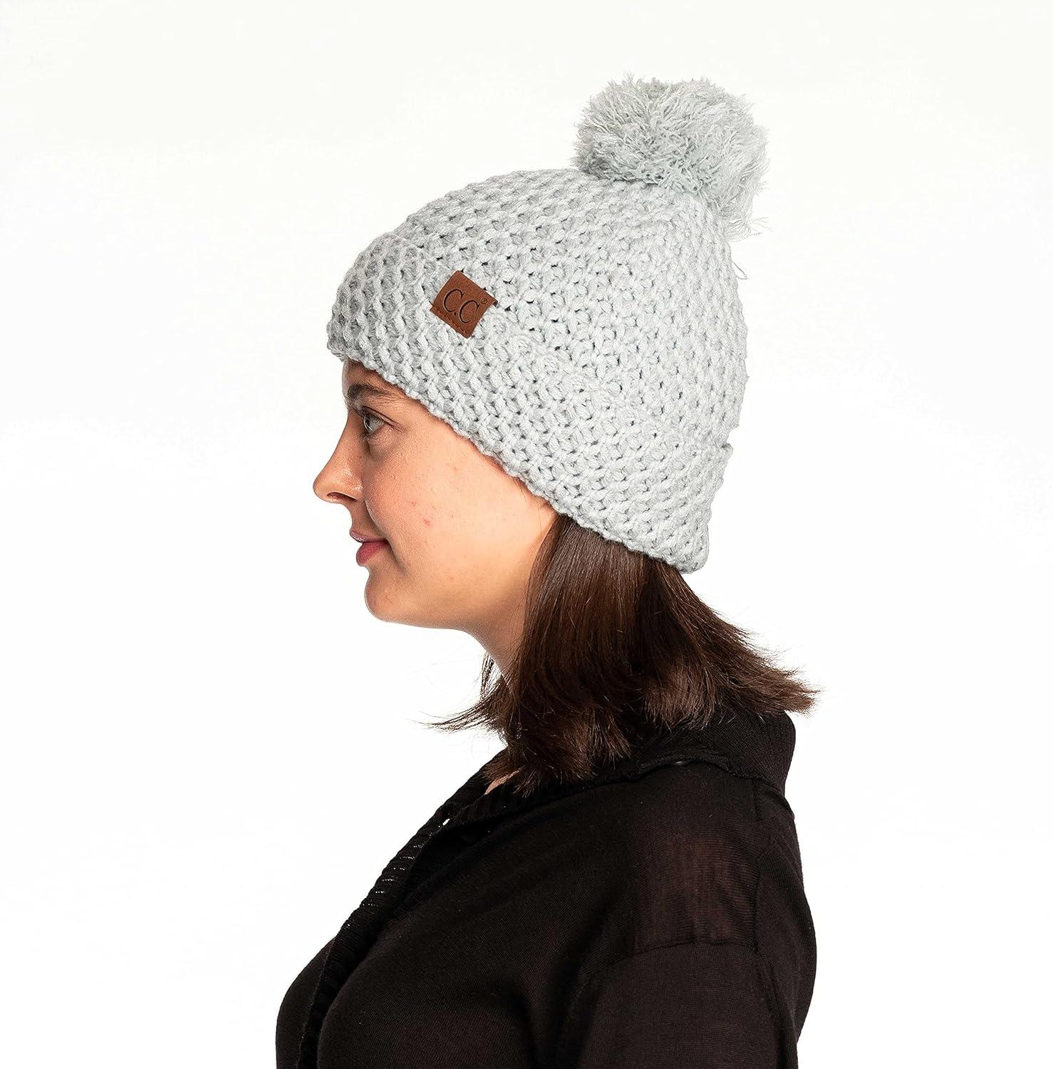 imageCC Exclusives Womens Winter Seed Stitched Confetti Pom Beanie Hat HAT1816HAT2214HAT2085HAT3841Bee Stitch Patternmint