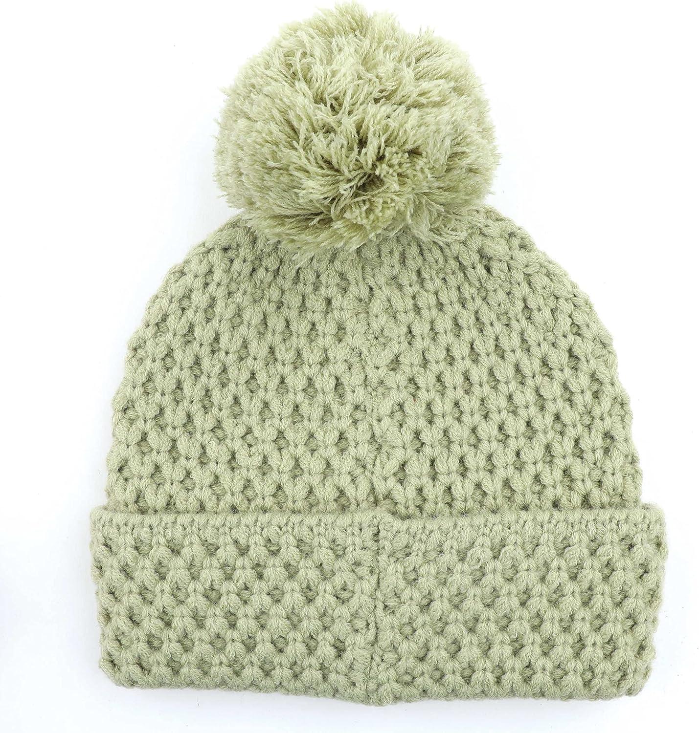imageCC Exclusives Womens Winter Seed Stitched Confetti Pom Beanie Hat HAT1816HAT2214HAT2085HAT3841Bee Stitch Patternwinter Lime