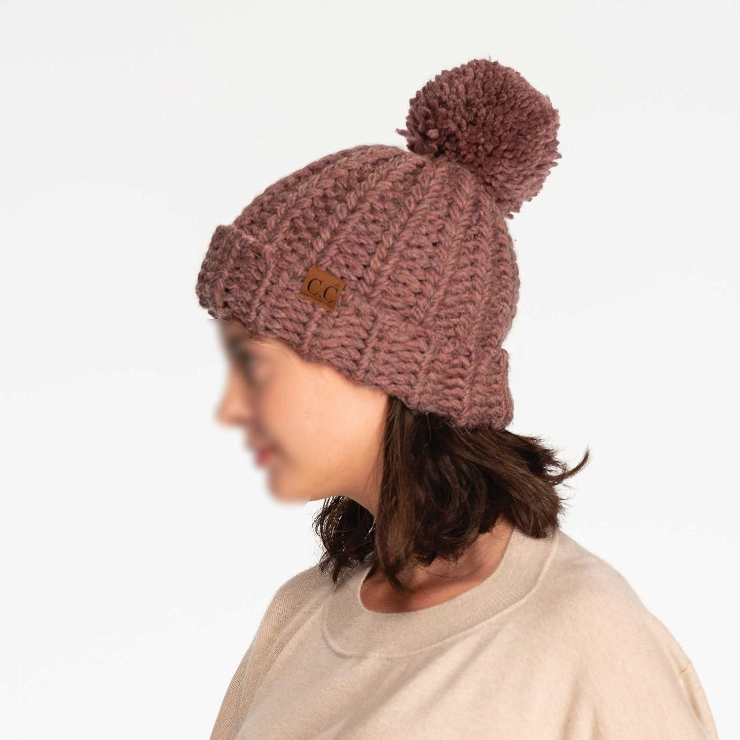 imageCC Exclusives Womens Winter Seed Stitched Confetti Pom Beanie Hat HAT1816HAT2214HAT2085HAT3841Coco Berry