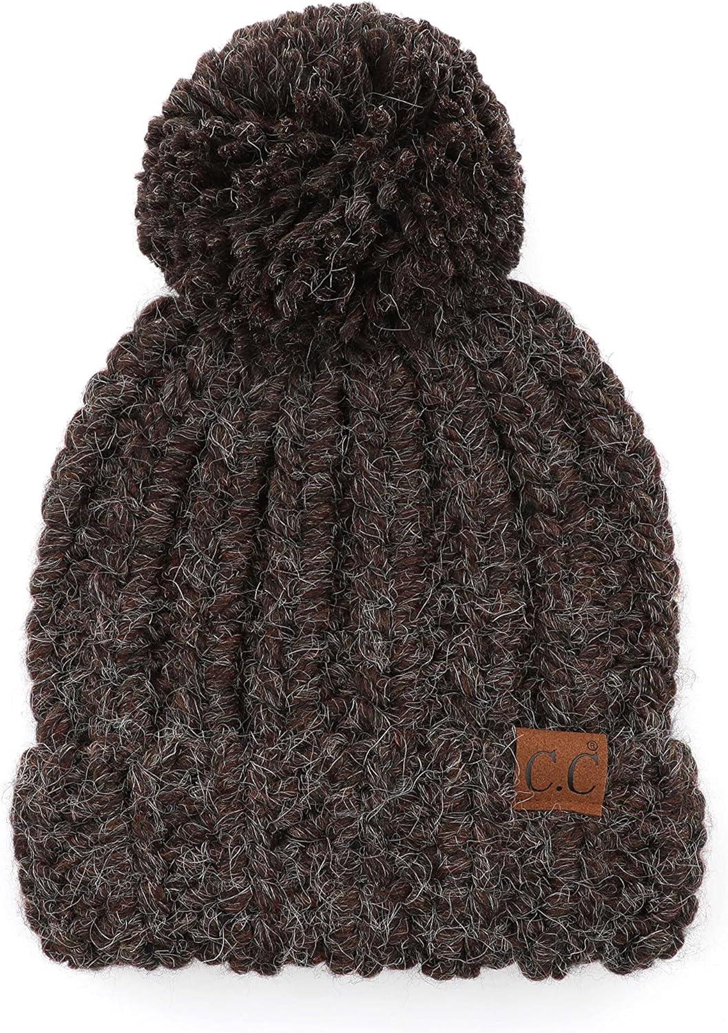 imageCC Exclusives Womens Winter Seed Stitched Confetti Pom Beanie Hat HAT1816HAT2214HAT2085HAT3841Dk Chocolate