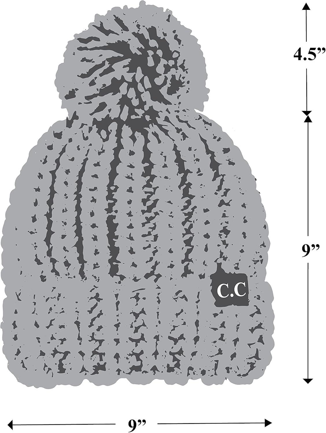 imageCC Exclusives Womens Winter Seed Stitched Confetti Pom Beanie Hat HAT1816HAT2214HAT2085HAT3841Grey Mix